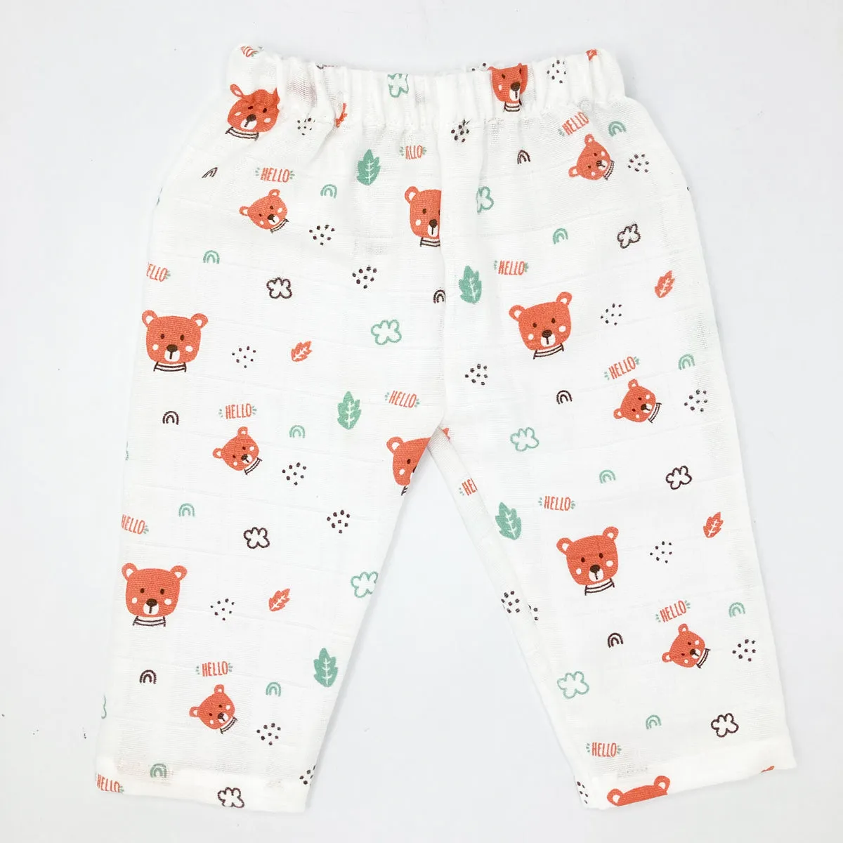 Full sleeve Jabla Pyjama Set 100%Cotton Muslin -Hello Teddy