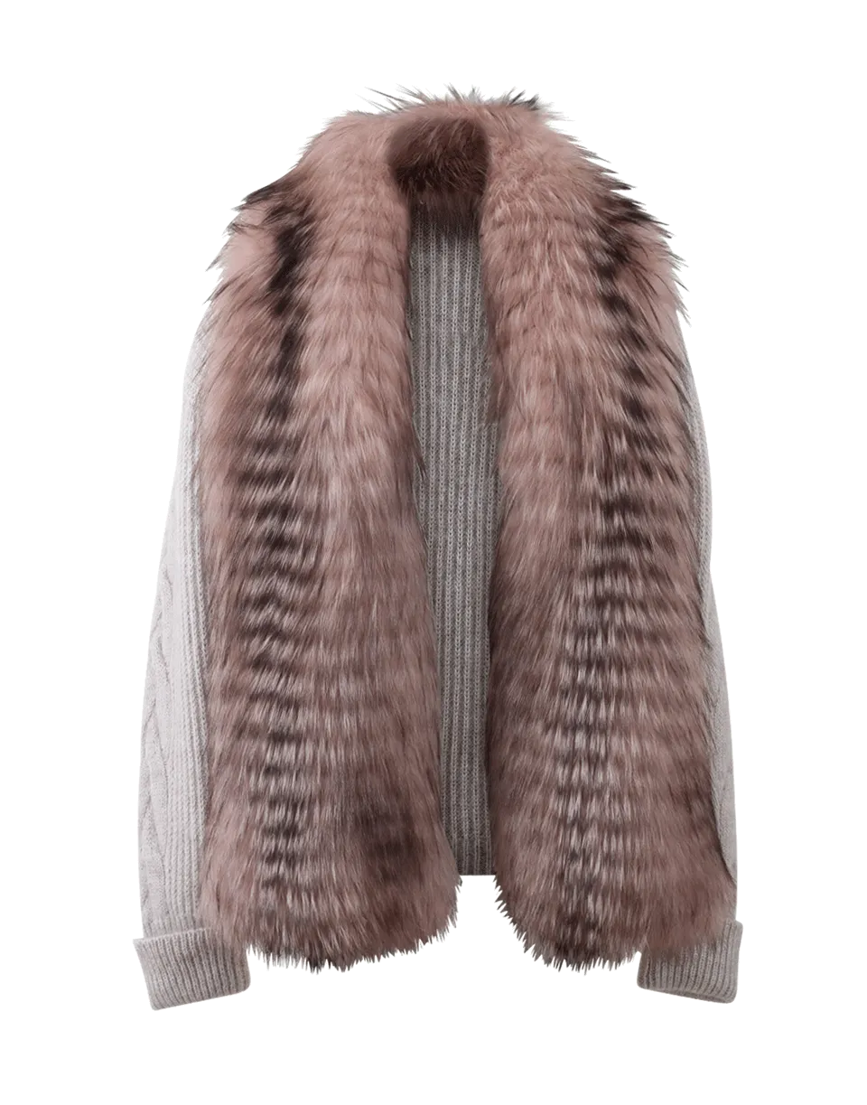 Fur Front Cardigan