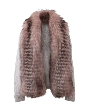 Fur Front Cardigan