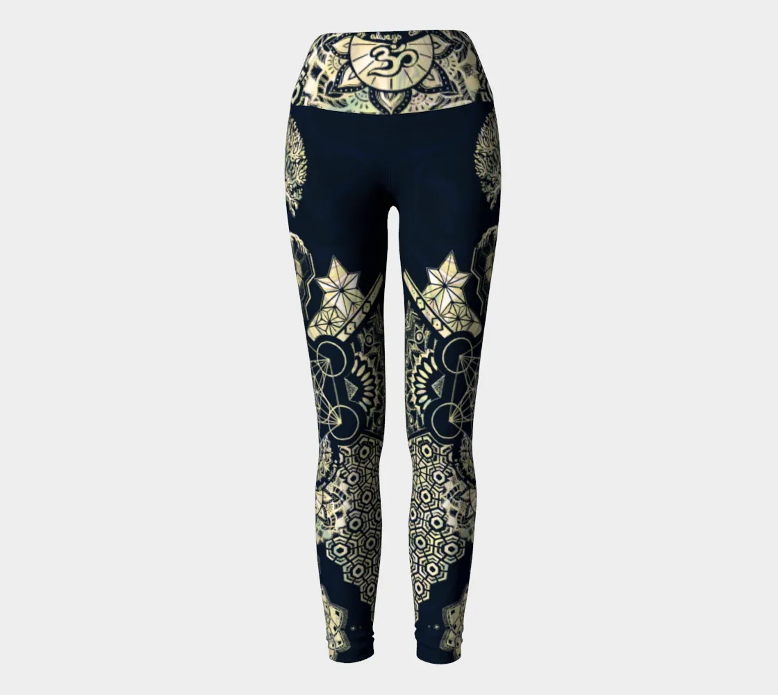 Geometric Gold | yoga leggings | Mil Et Une