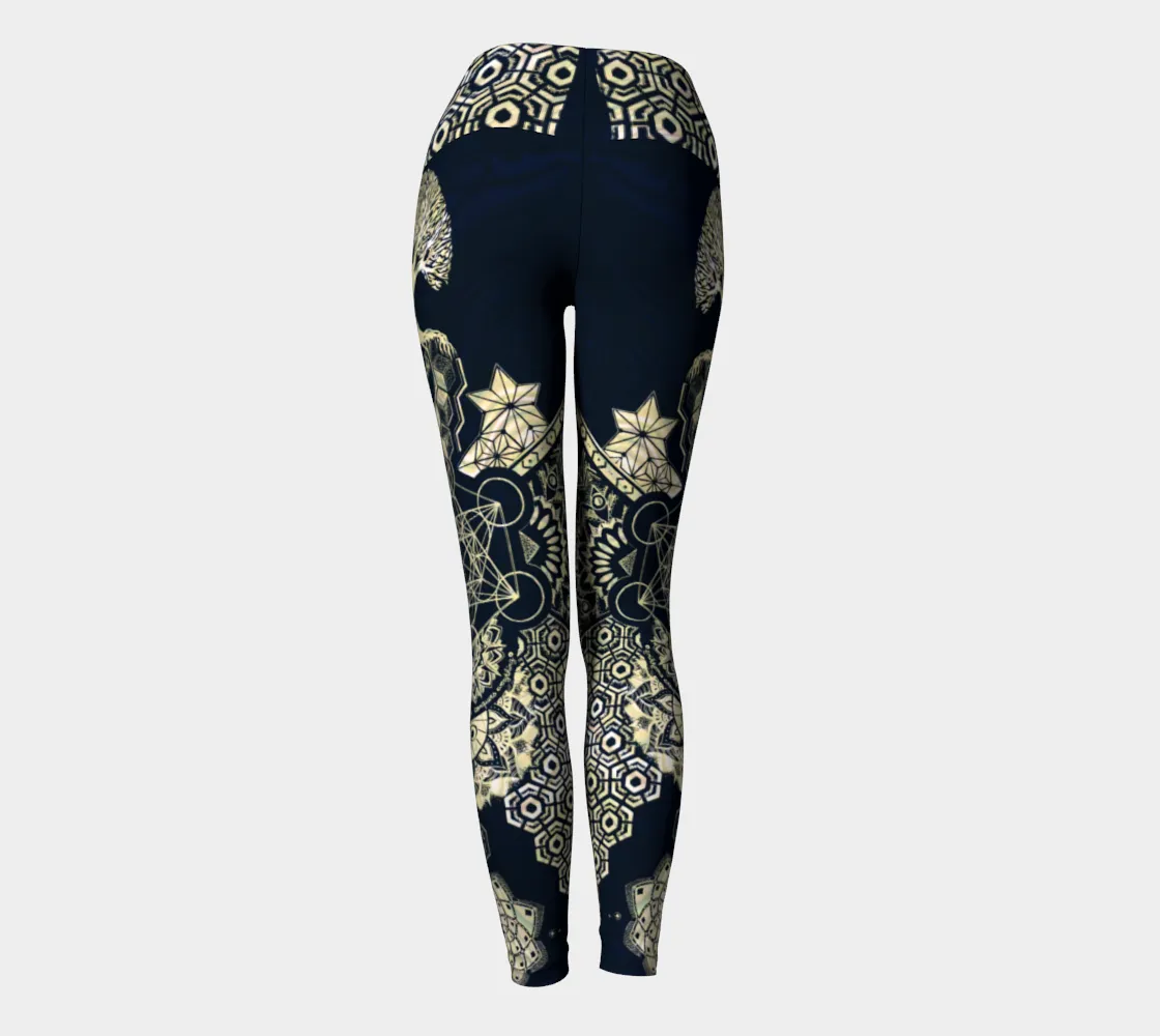 Geometric Gold | yoga leggings | Mil Et Une