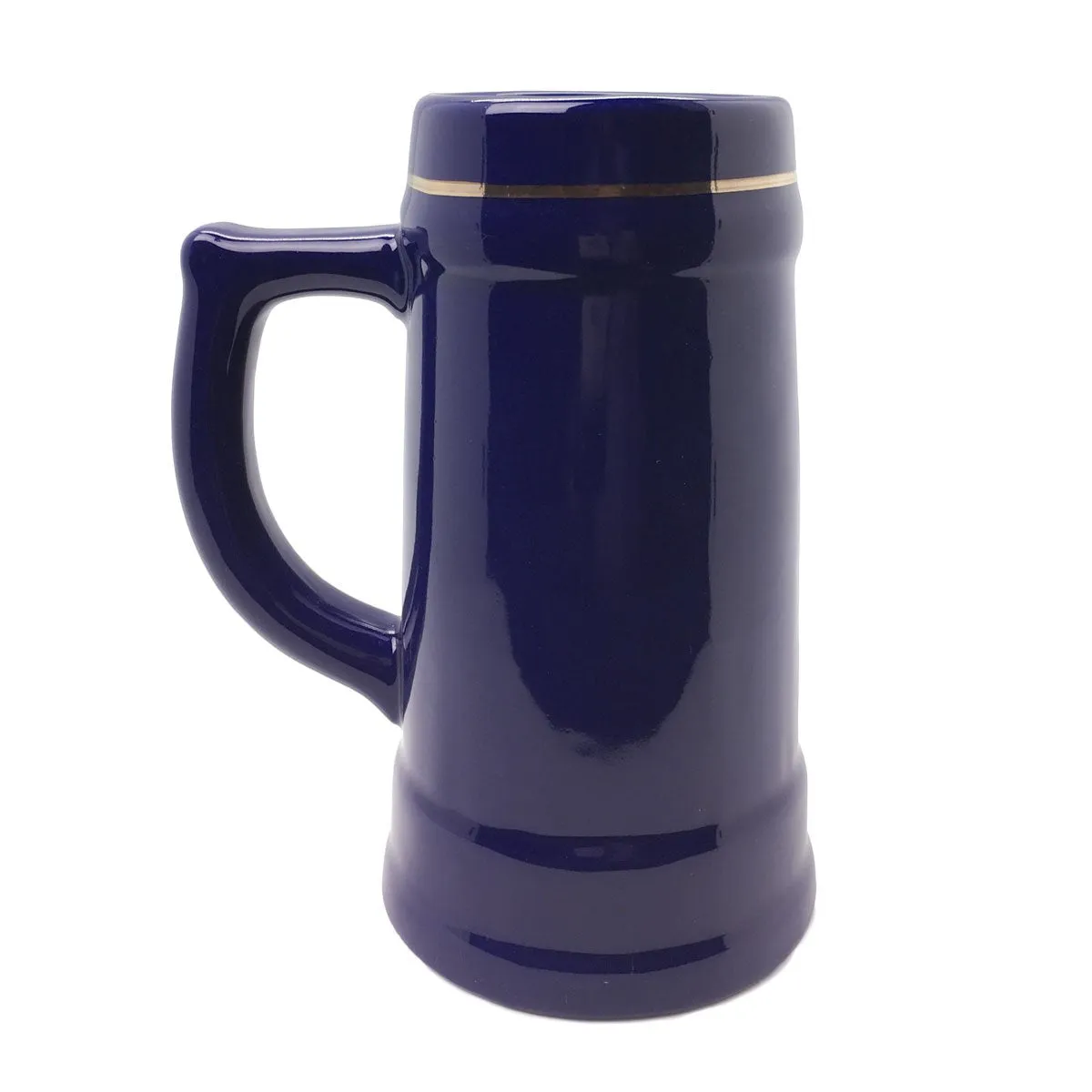 German Eagle Beer Mug .75L Cobalt Blue Medallion Stein