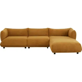 Gigi Curry Brown Teddy Corner Sofa