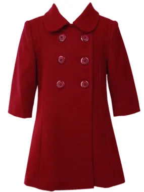 Girls Christmas Double Breasted Winter Coat