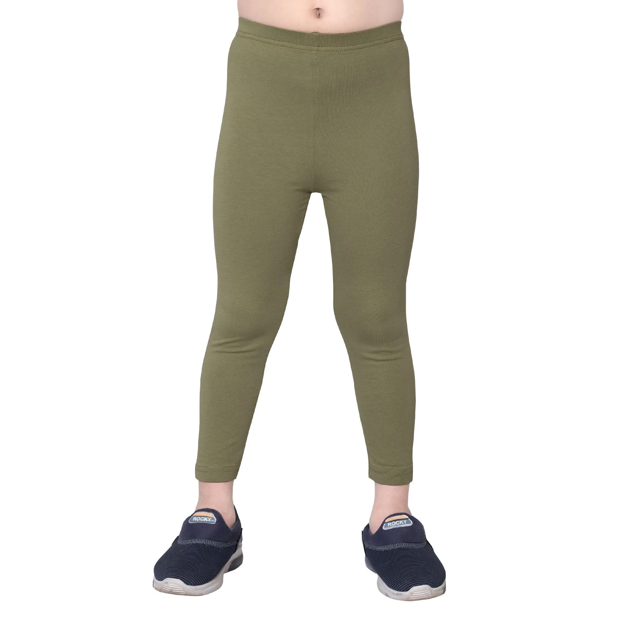 Girls Olive Ankle Length Legging