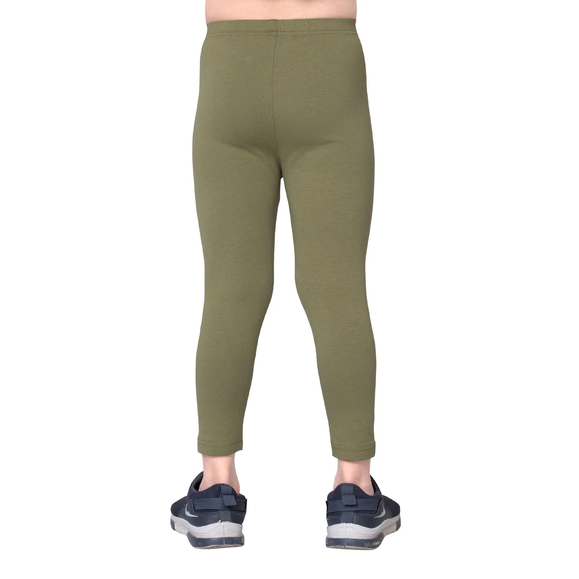 Girls Olive Ankle Length Legging