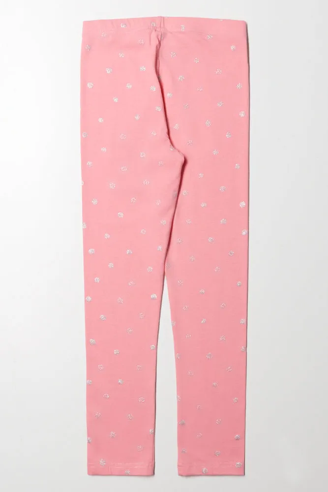 Glitter Legging Pink