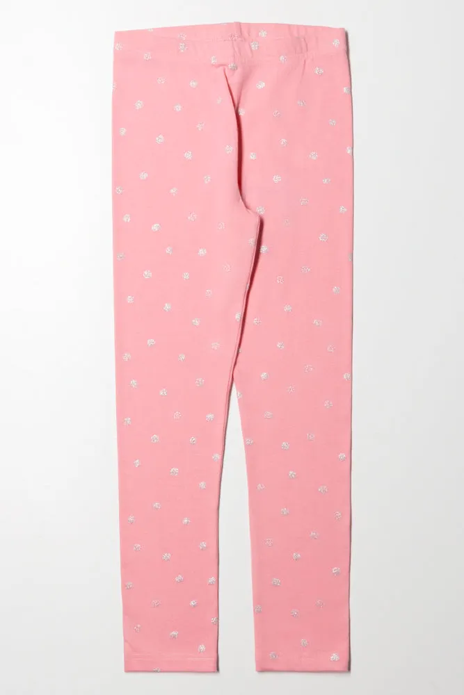 Glitter Legging Pink