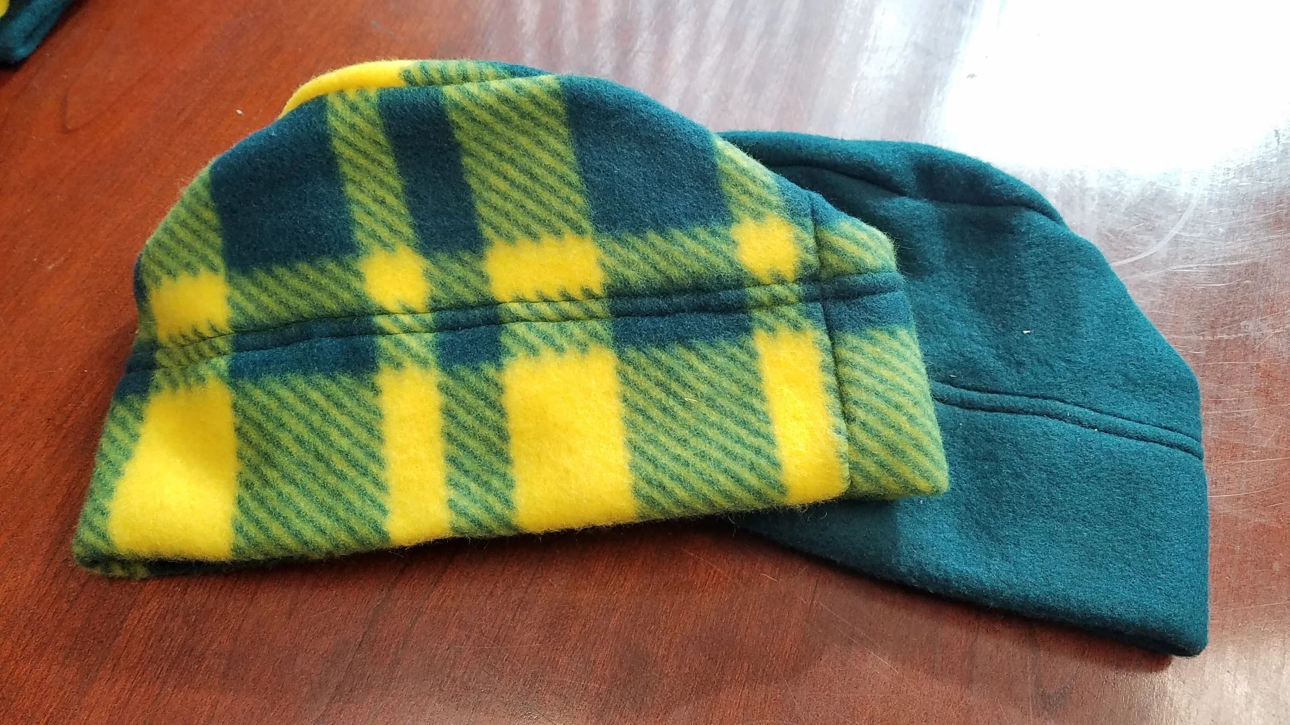 Green & Gold Heated Beanies (2 Beanies)