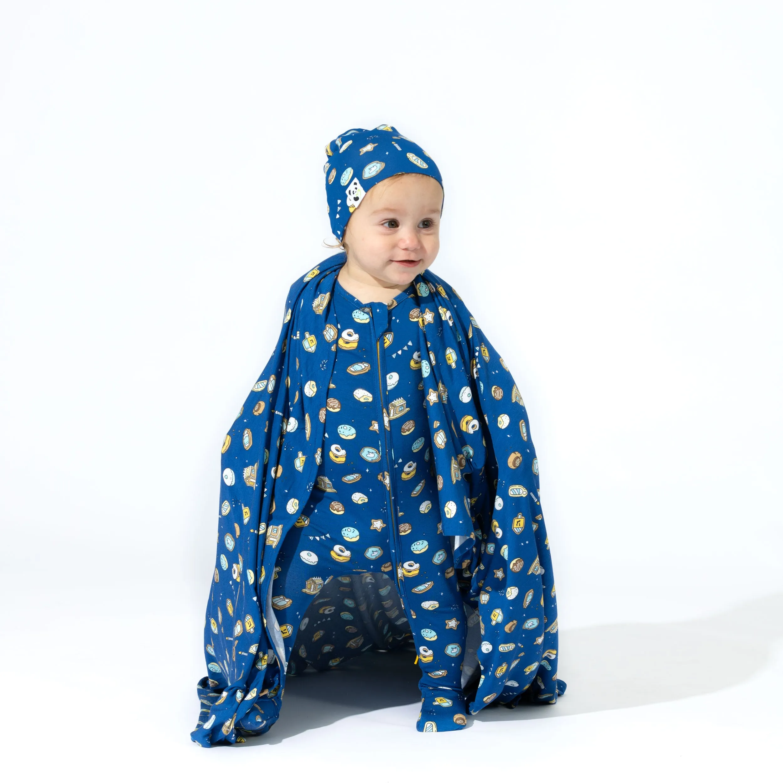 Hanukkah Cookies Bamboo Swaddle & Beanie Set