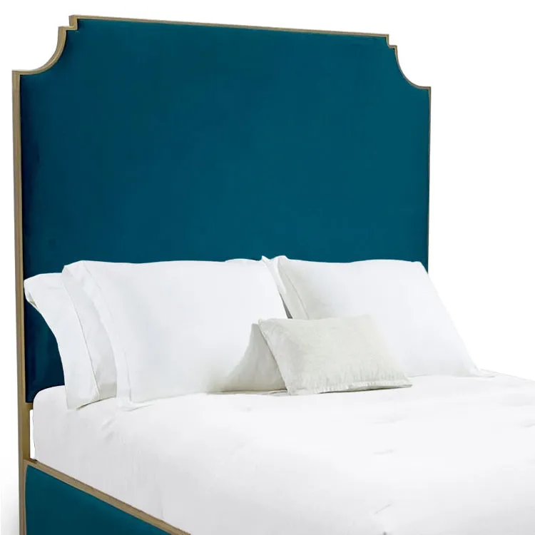 Haven Upholstered Iron Headboard with Upholstered Surround by Wesley Allen