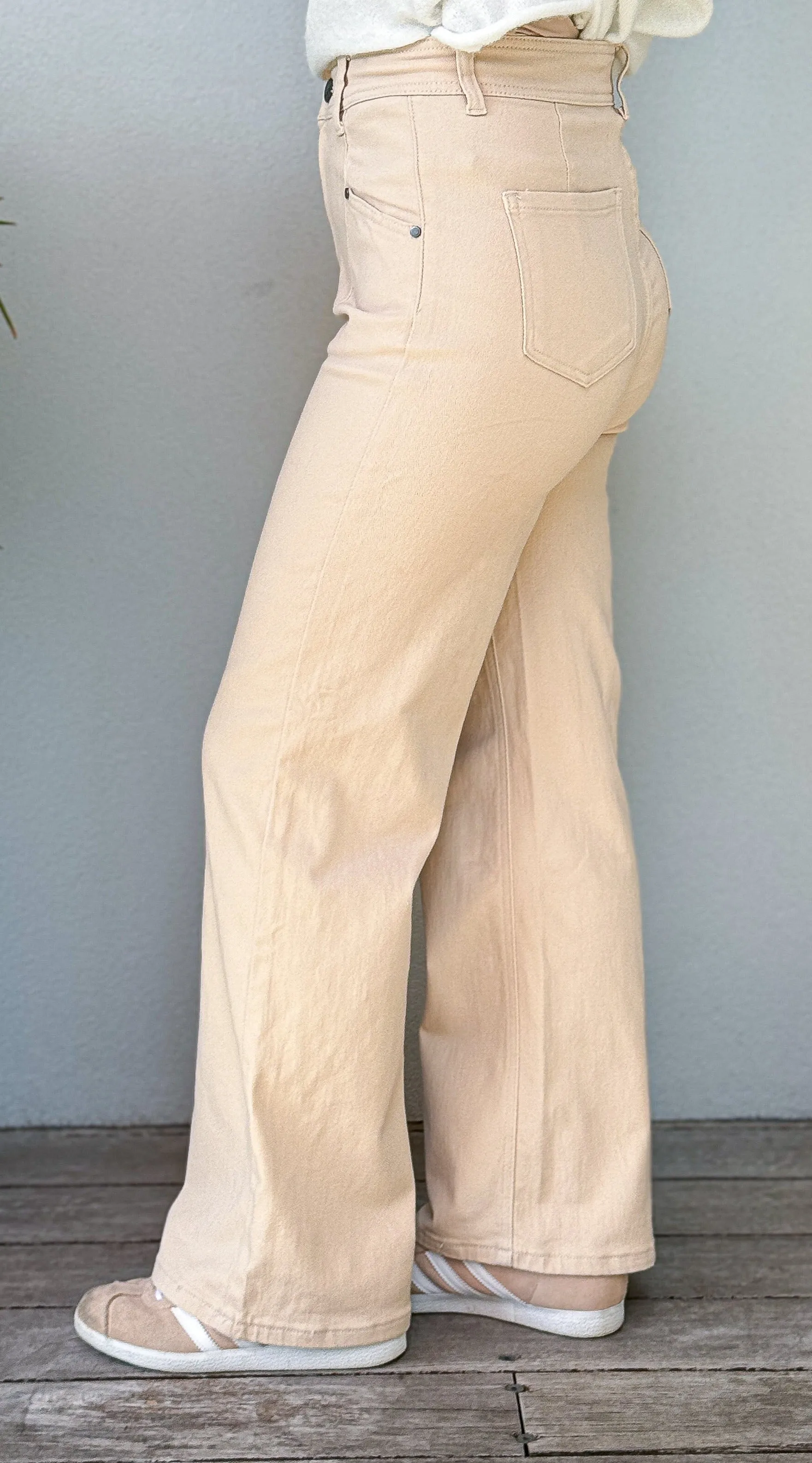 Hudson Wide Leg - Cream