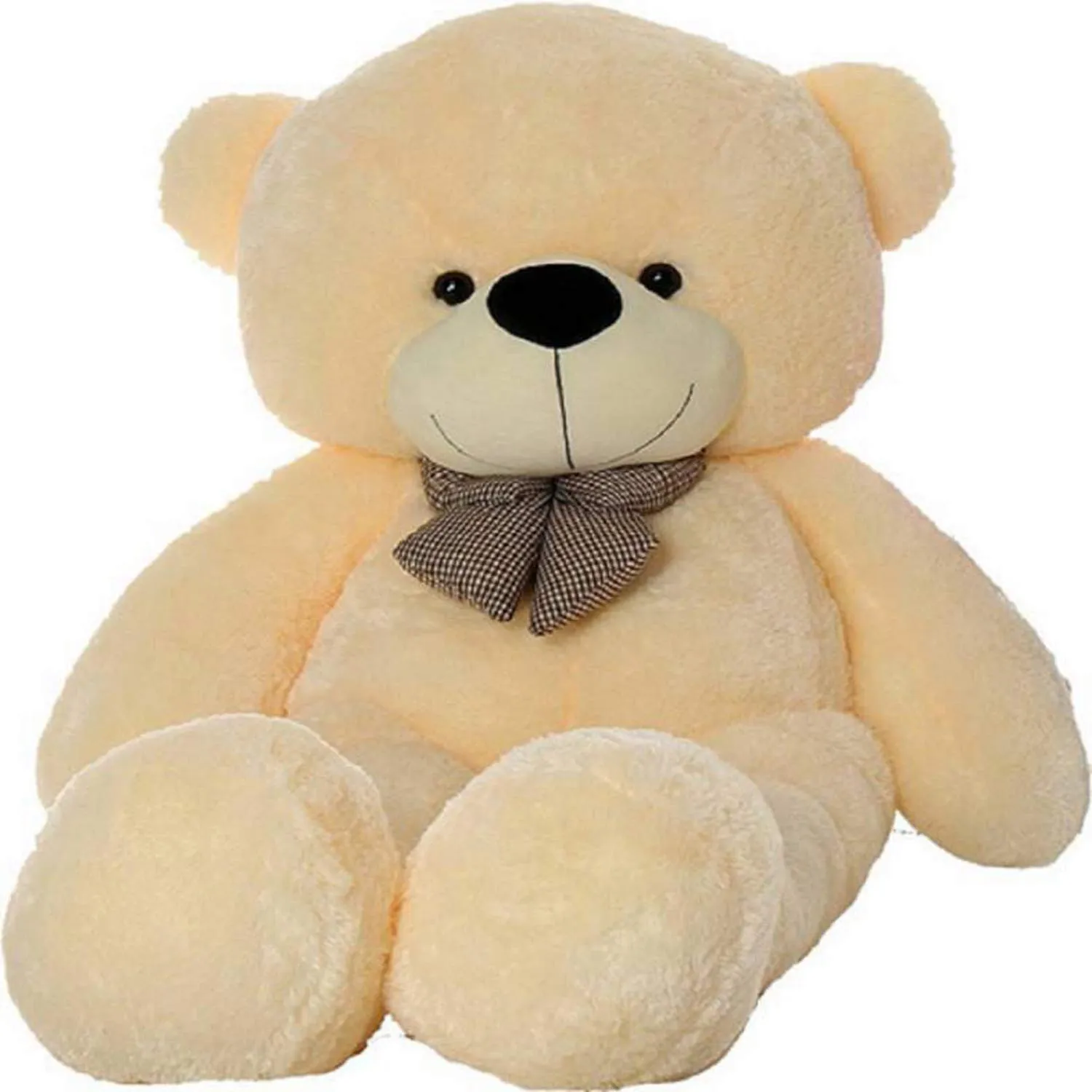 Hug N Feel 4 Feet Cream Giant Teddy Bear Soft, Plush, and Cuddly Stuffed Animal for Kids, Birthdays, Anniversaries, Valentine's Day, and Special Occasions Large Huggable