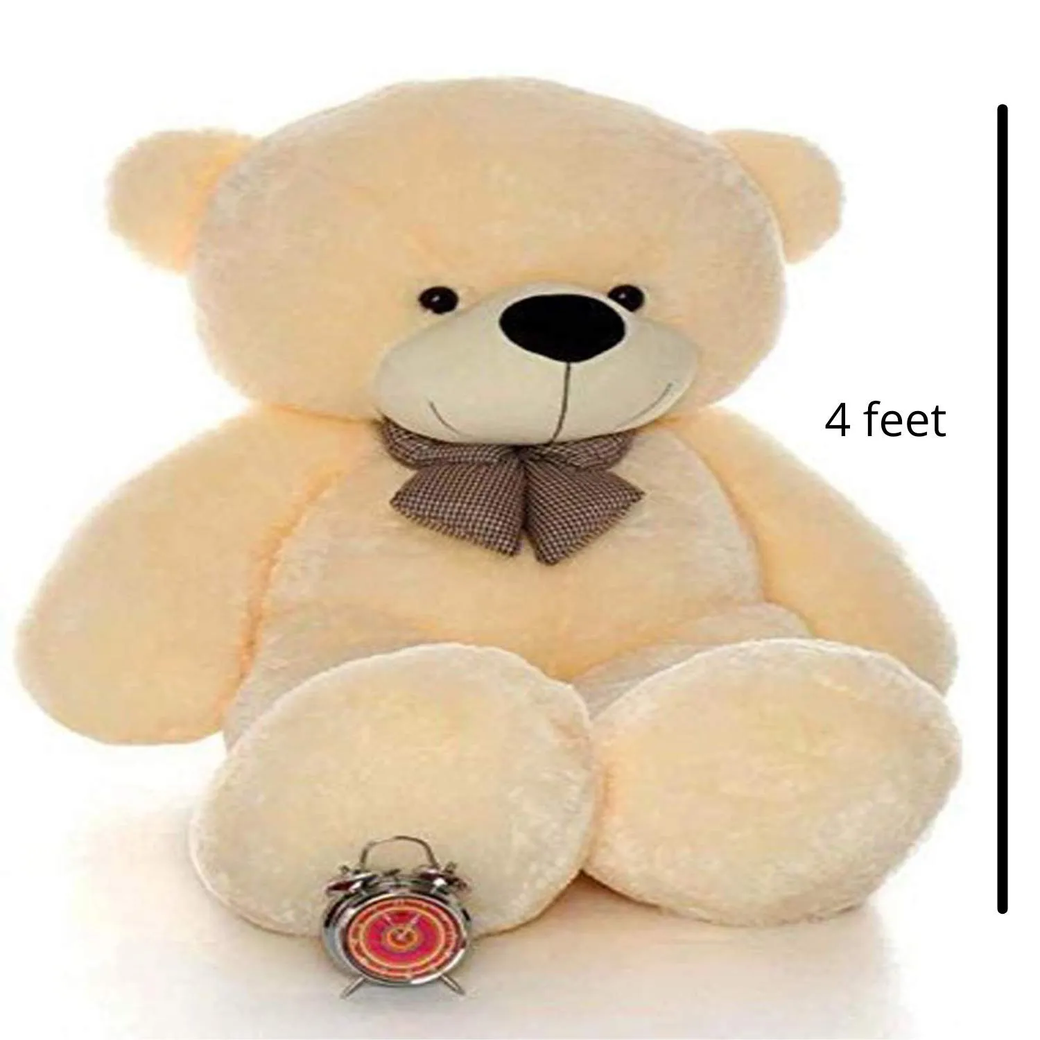 Hug N Feel 4 Feet Cream Giant Teddy Bear Soft, Plush, and Cuddly Stuffed Animal for Kids, Birthdays, Anniversaries, Valentine's Day, and Special Occasions Large Huggable