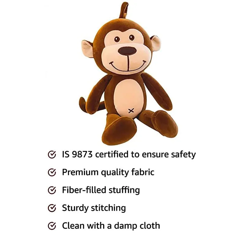 HUG 'n' FEEL SOFT TOYS Monkey, Soft Toys, Birthday Gift for Girls Plush & Stuffed Toys