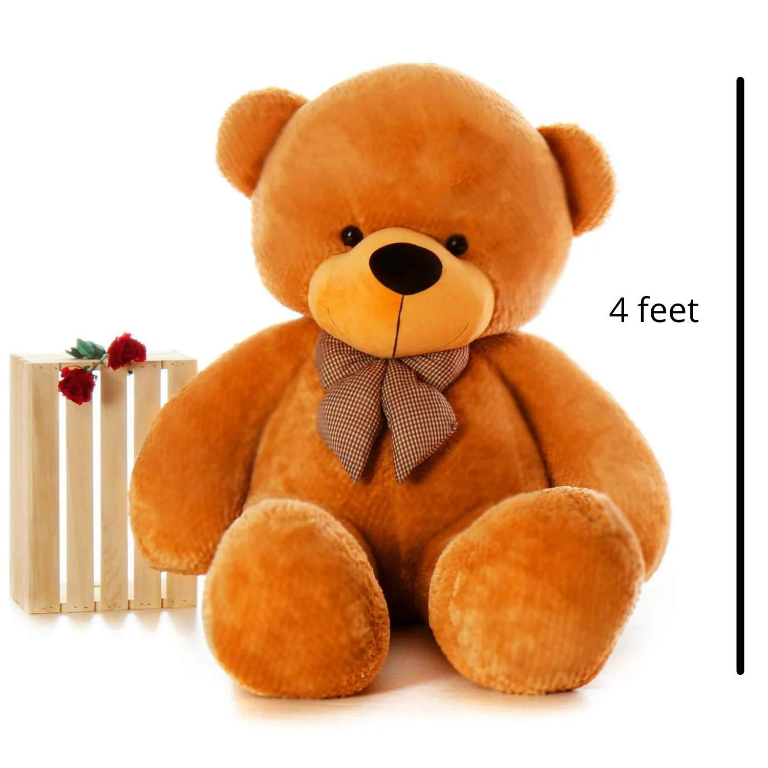 HUG 'n' FEEL SOFT TOYS Soft Toy Teddy Bear Plush & Stuffed Toys (4 feet, Brown)