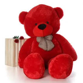 HUG 'n' FEEL SOFT TOYS Teddy Bear Soft Toy,Birthday Gift for Kids,Girls,Wife,Girlfriend,Husband Plush & Stuffed Toys (Red,4 Feet)