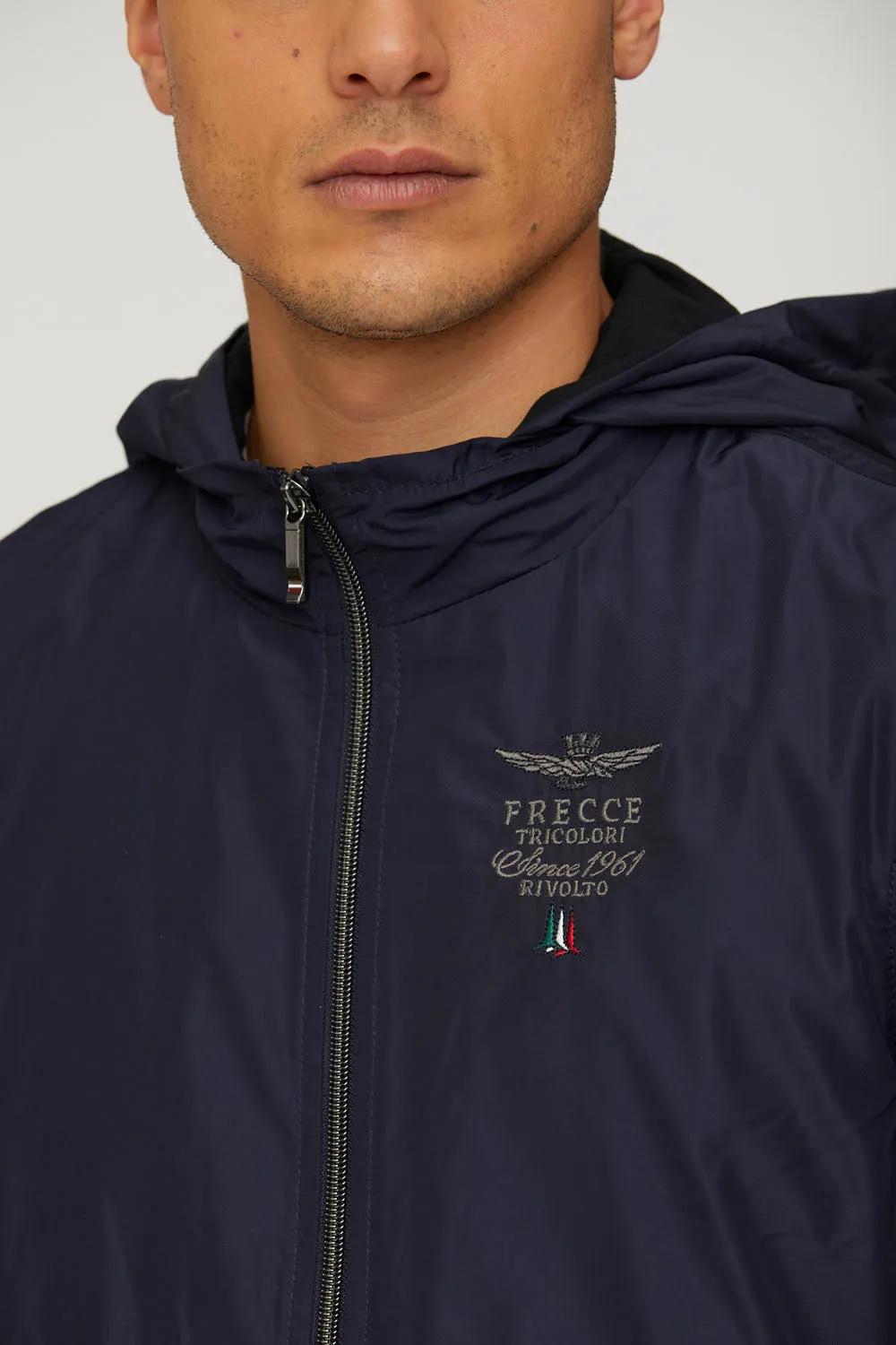 Hybrid jacket with removable hood