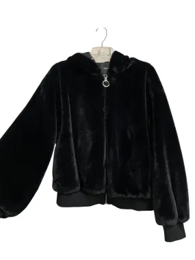 Jacket Faux Fur & Sherpa By Forever 21 In Black, Size: M