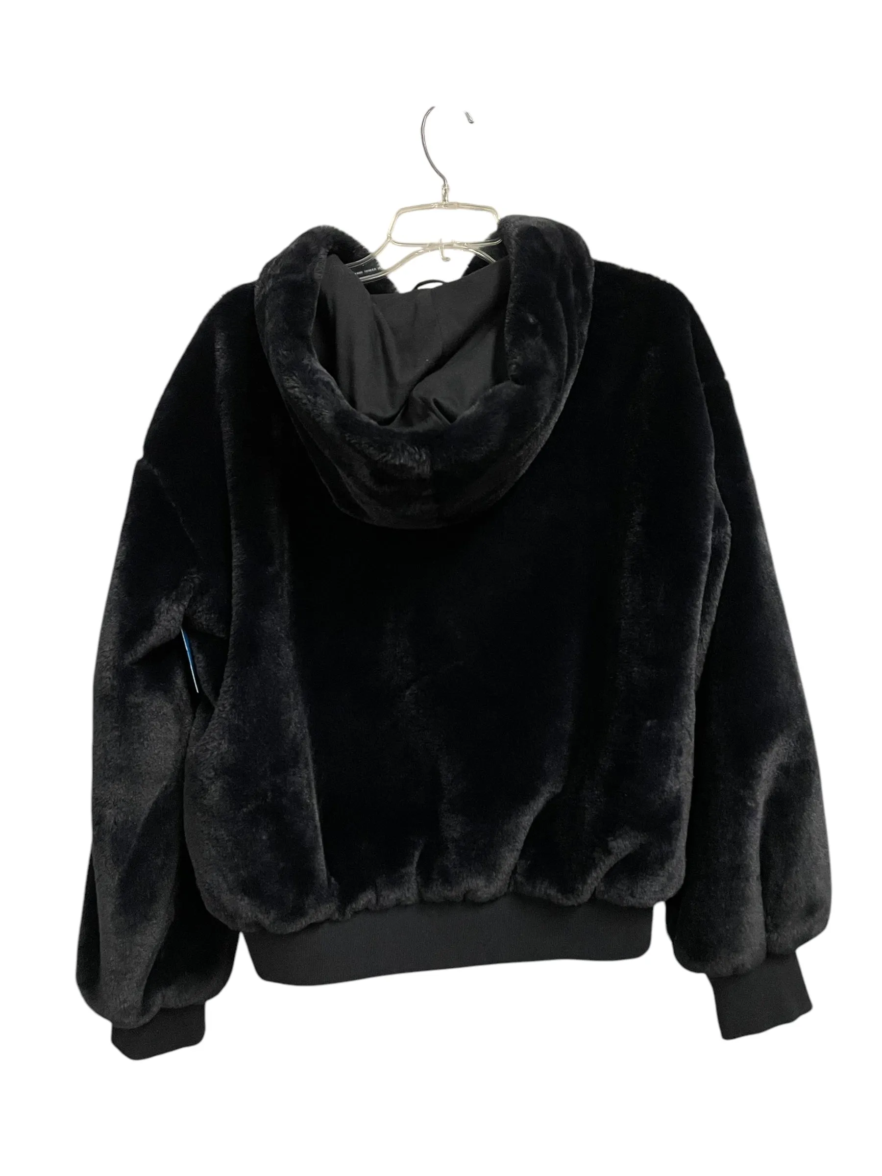 Jacket Faux Fur & Sherpa By Forever 21 In Black, Size: M