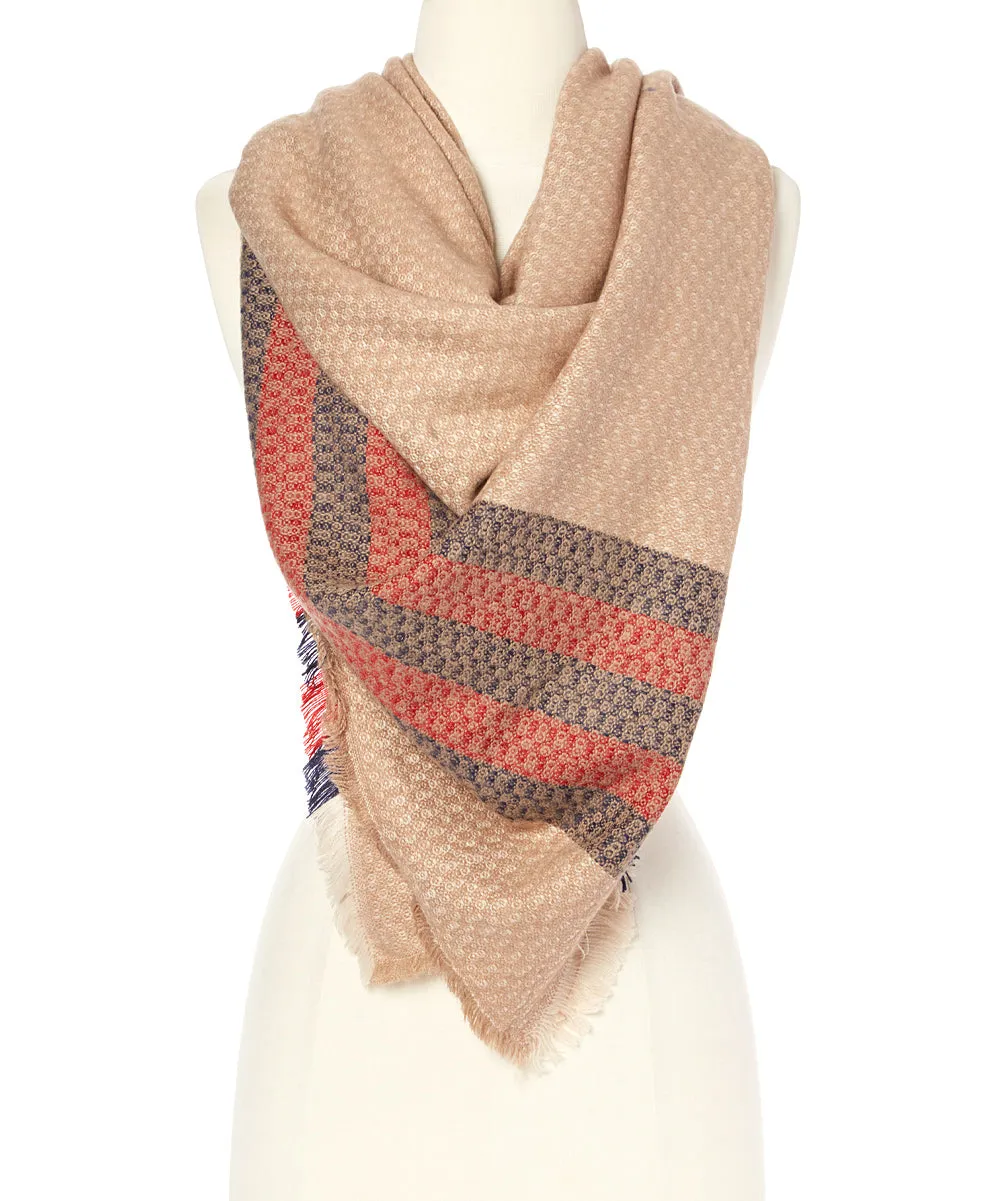 JC031101 Stripe Blanket Scarf