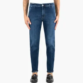 Jeans PT Torino Denim Indie Soft Touch Stretch Tasca America Lavaggio Medio Scuro