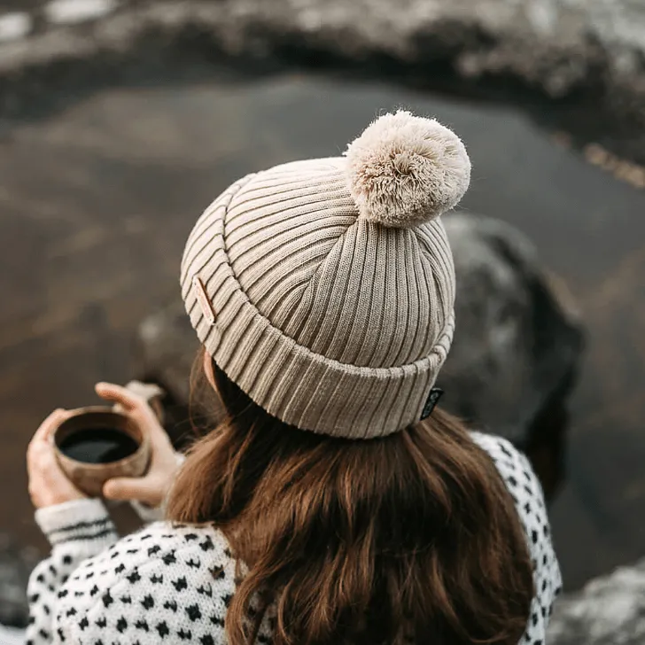 Kide Merino Wool Pompom Beanie