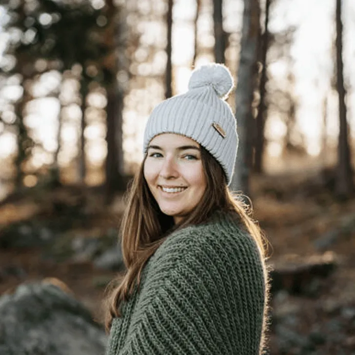 Kide Merino Wool Pompom Beanie