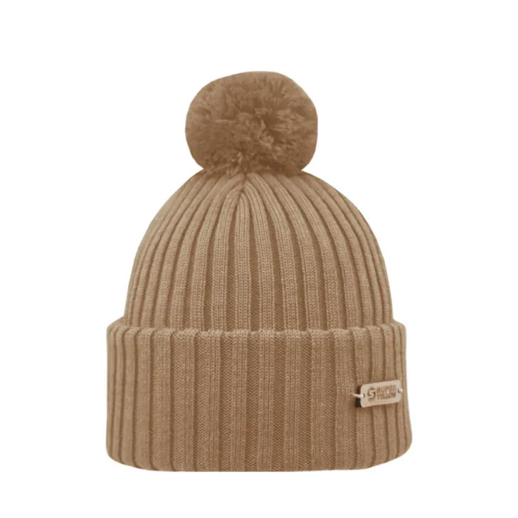 Kide Merino Wool Pompom Beanie