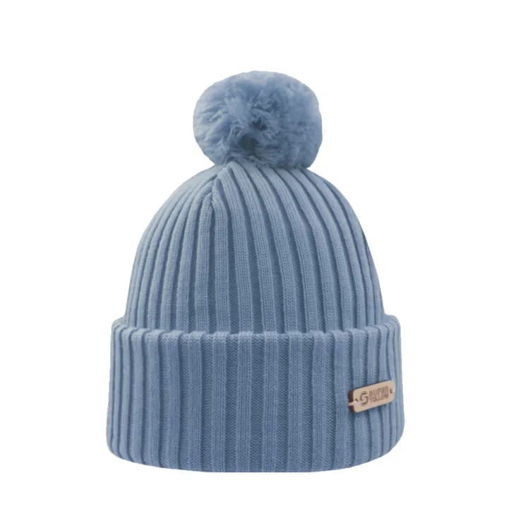 Kide Merino Wool Pompom Beanie