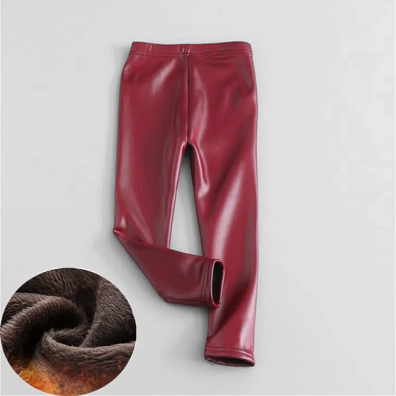 Kids Thick Velvet Leggings Pants Children's Warm Trousers