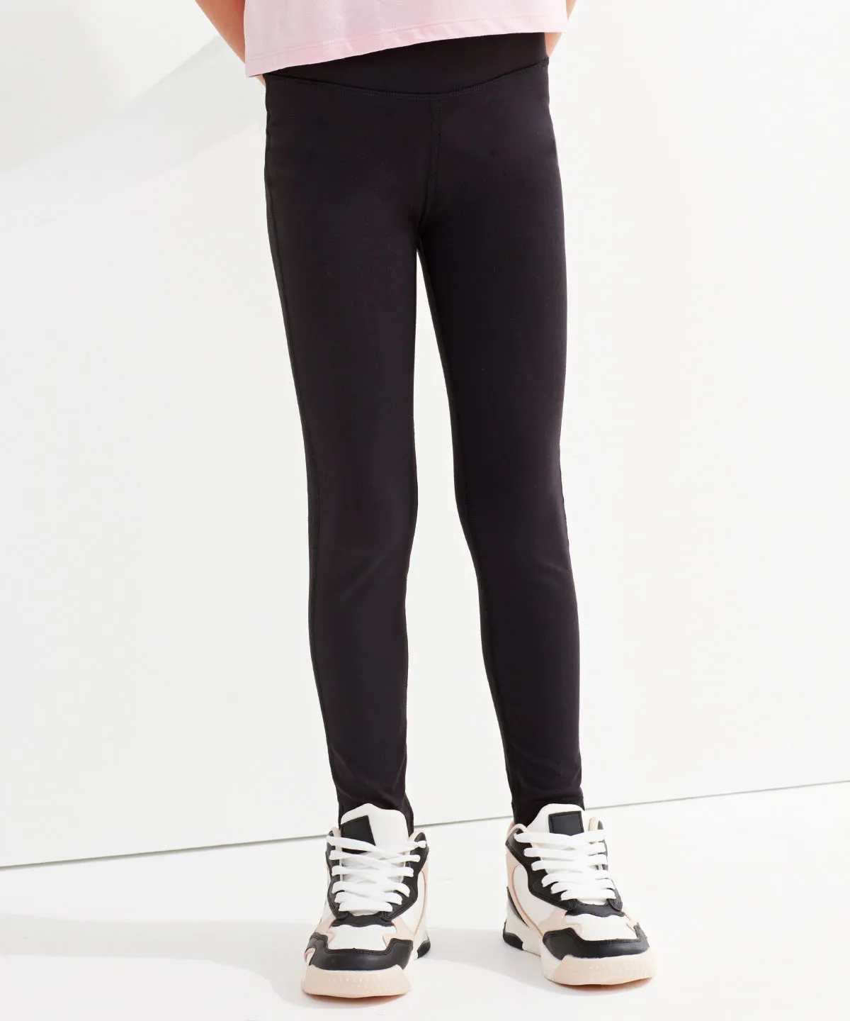 Kids TriDri® recycled performance leggings | Black