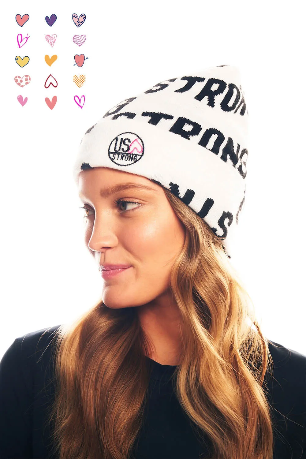 Krissy Beanie - White/Black