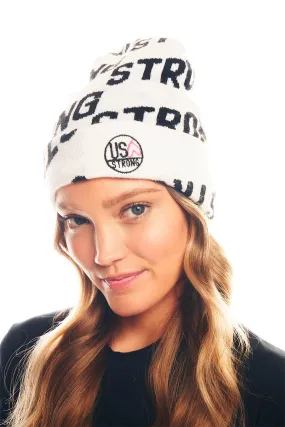 Krissy Beanie - White/Black