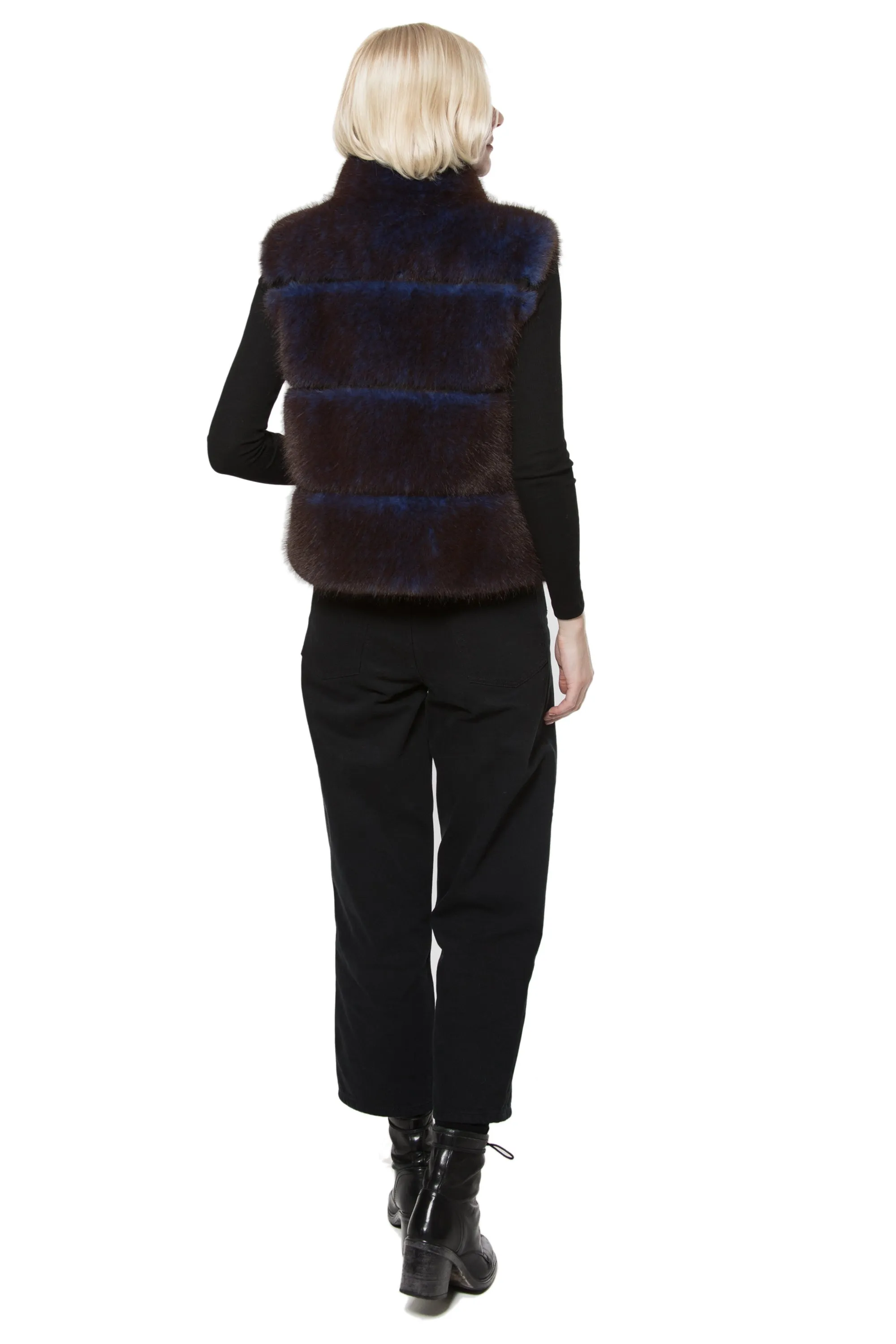 LEO - Faux Fur Two Tone Vest