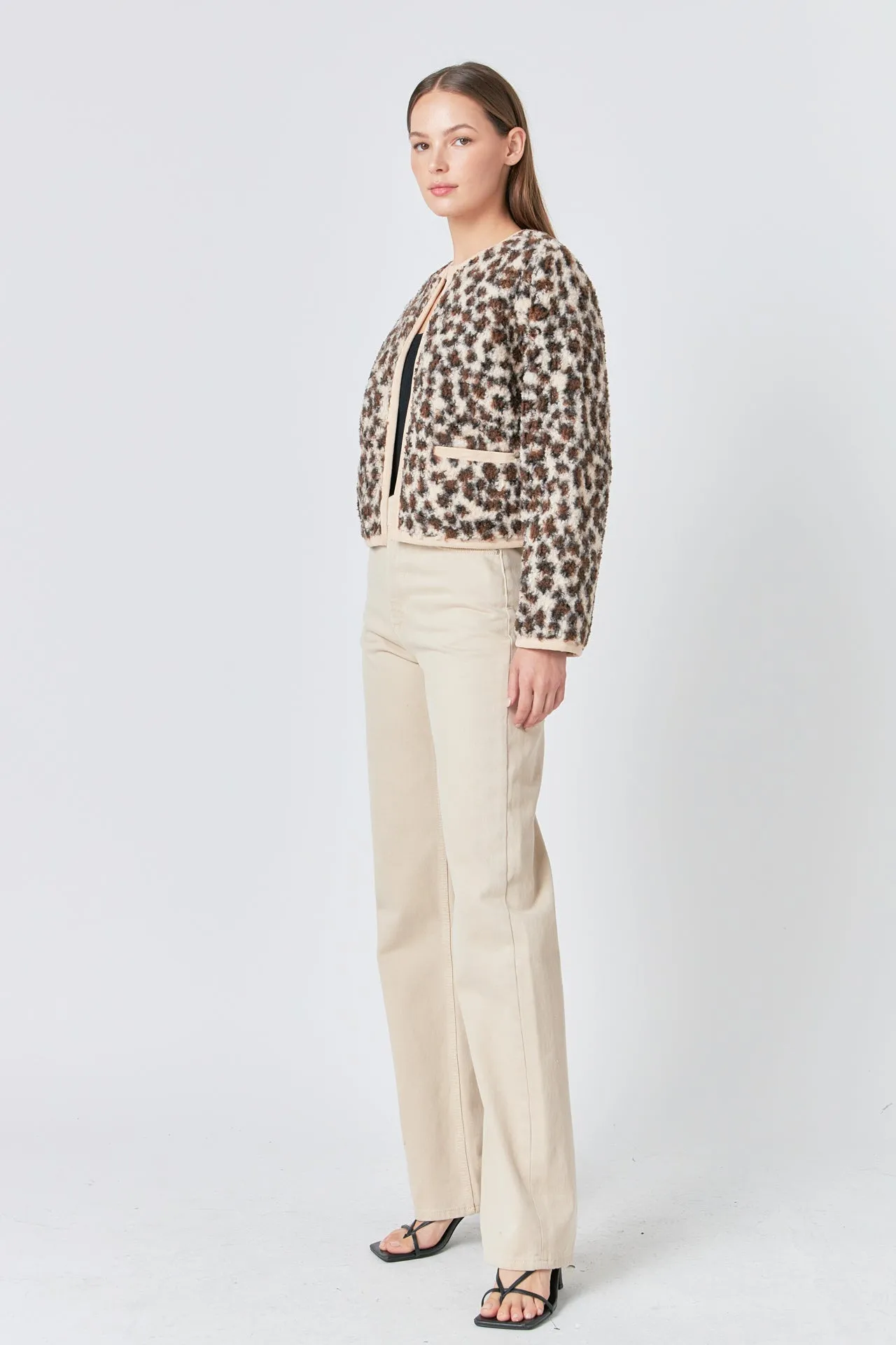 Leopard Sherpa Jacket