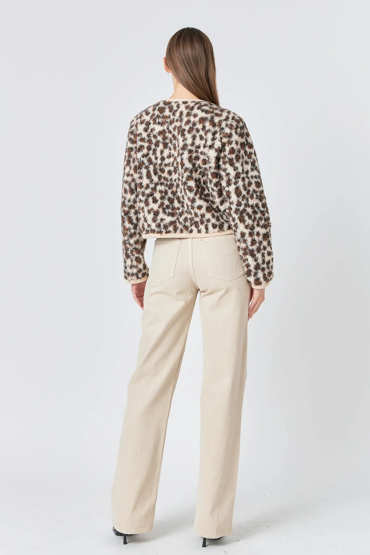 Leopard Sherpa Jacket