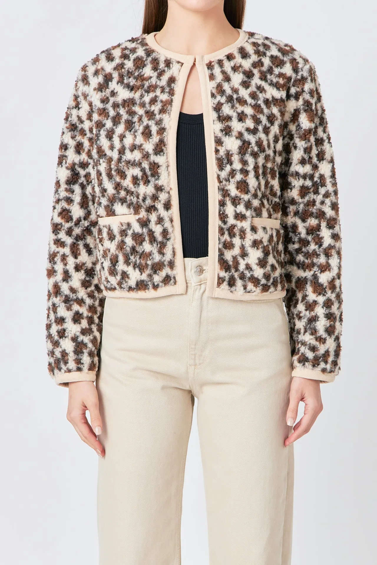 Leopard Sherpa Jacket