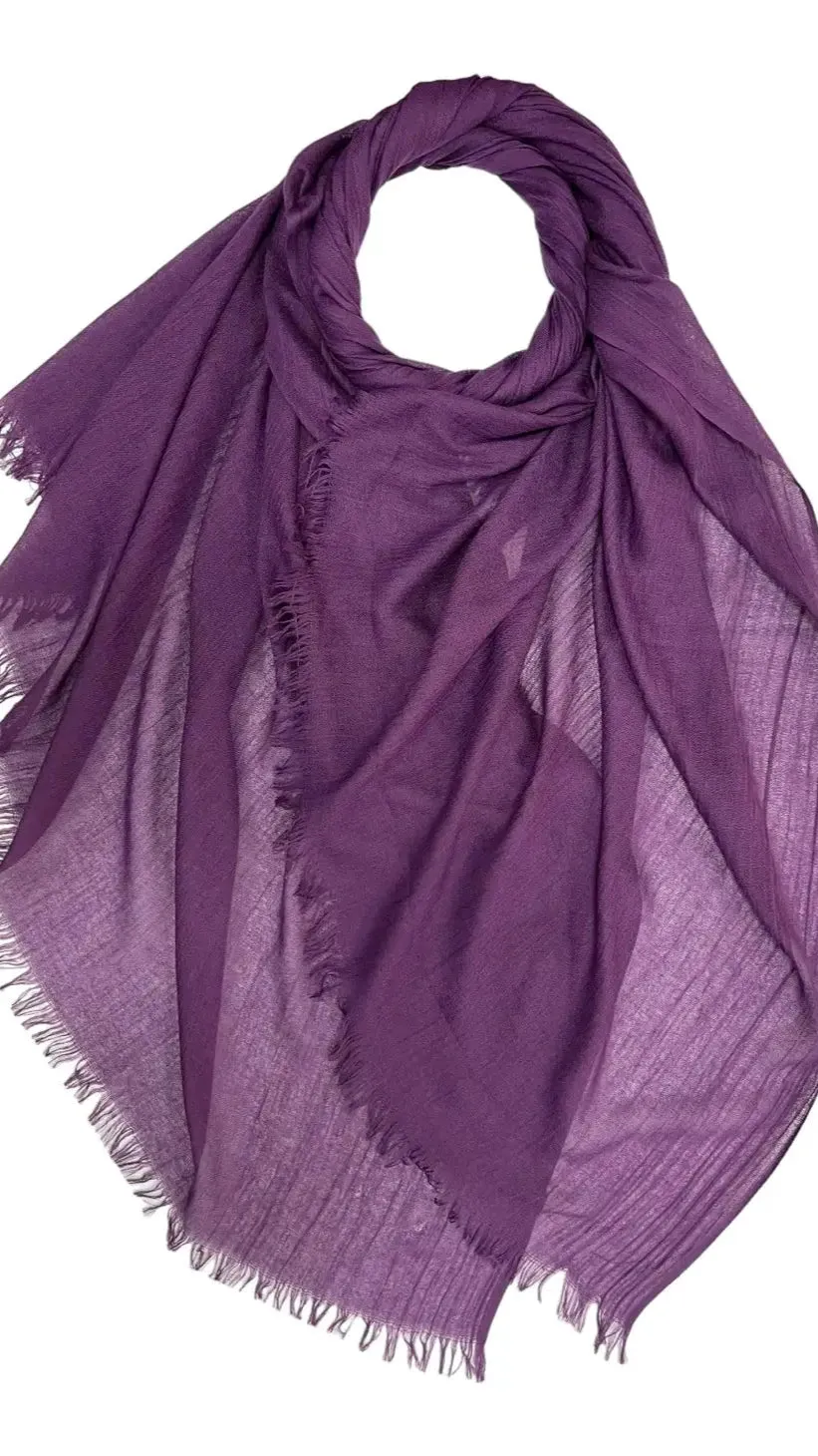 London Scarves Solid Fringe Lightweight Scarf - Multiple Colors