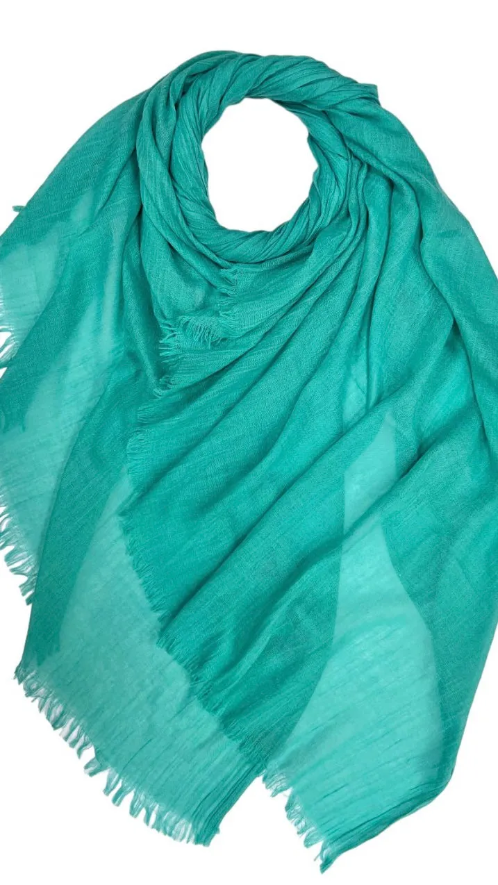 London Scarves Solid Fringe Lightweight Scarf - Multiple Colors