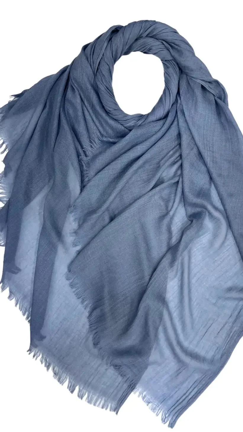 London Scarves Solid Fringe Lightweight Scarf - Multiple Colors