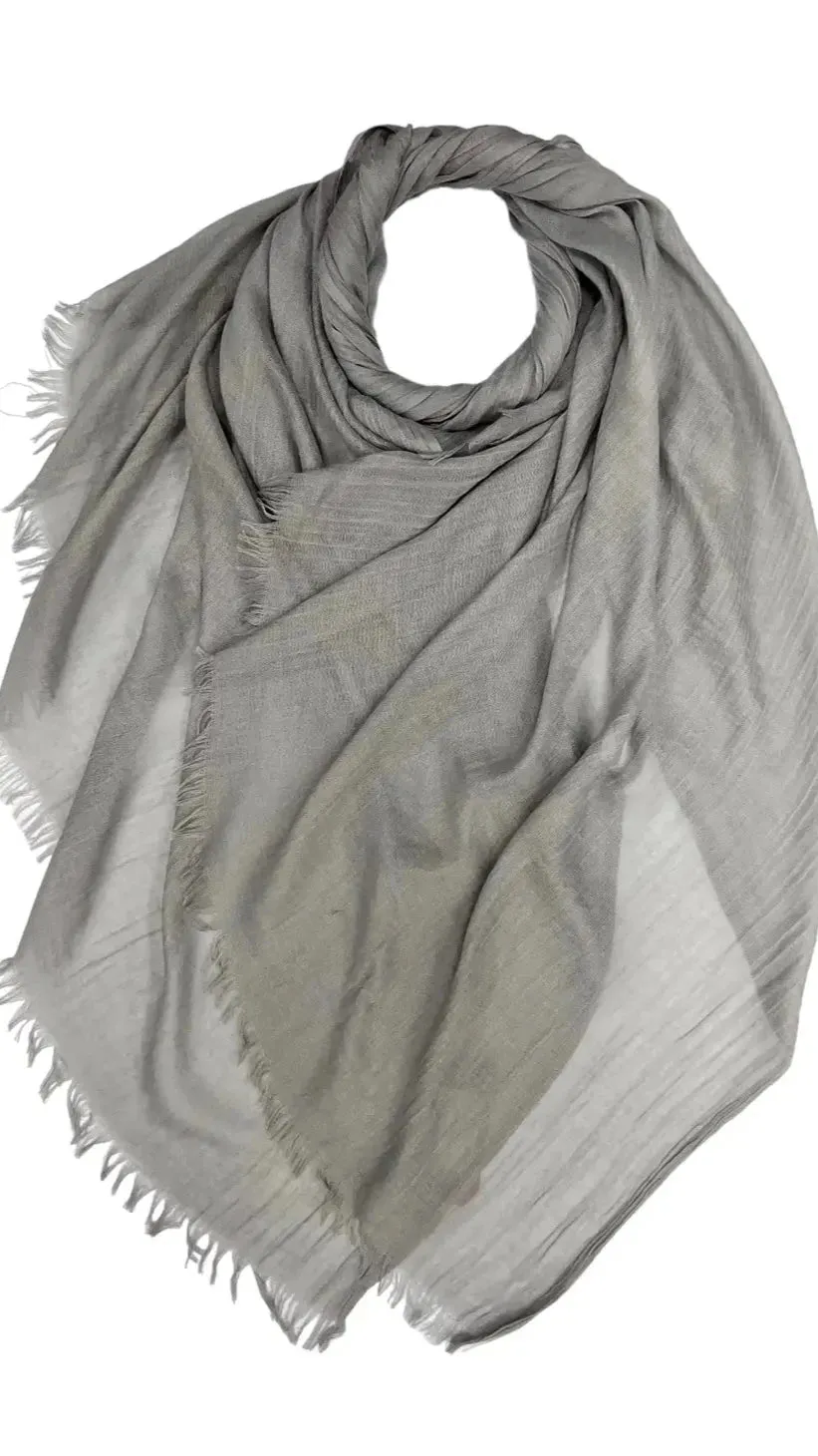 London Scarves Solid Fringe Lightweight Scarf - Multiple Colors