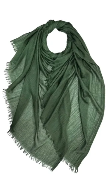 London Scarves Solid Fringe Lightweight Scarf - Multiple Colors