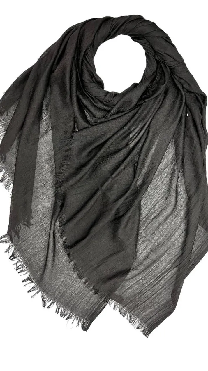 London Scarves Solid Fringe Lightweight Scarf - Multiple Colors