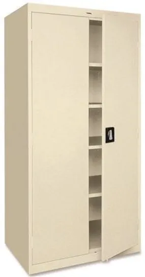 Lorell Fortress Series Steel Storage Cabinets' Putty' 36X18X78 In.