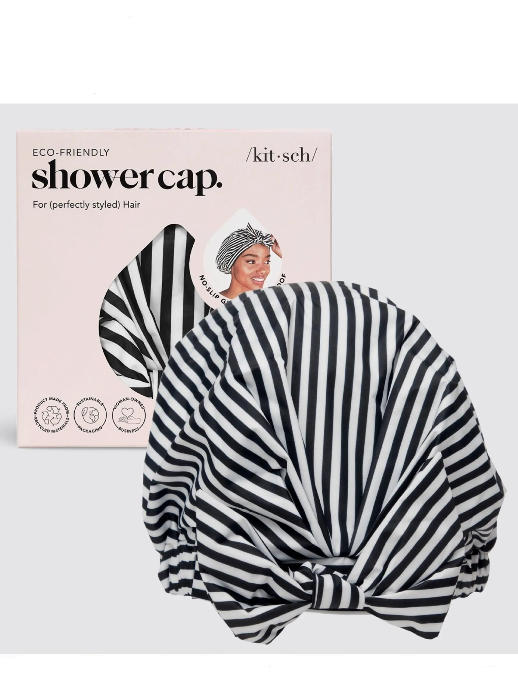 Luxury Shower Cap, Stripes