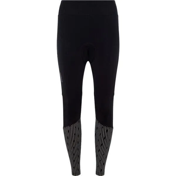 Madison Stellar padded women's reflective thermal tights with DWR; black - size 16