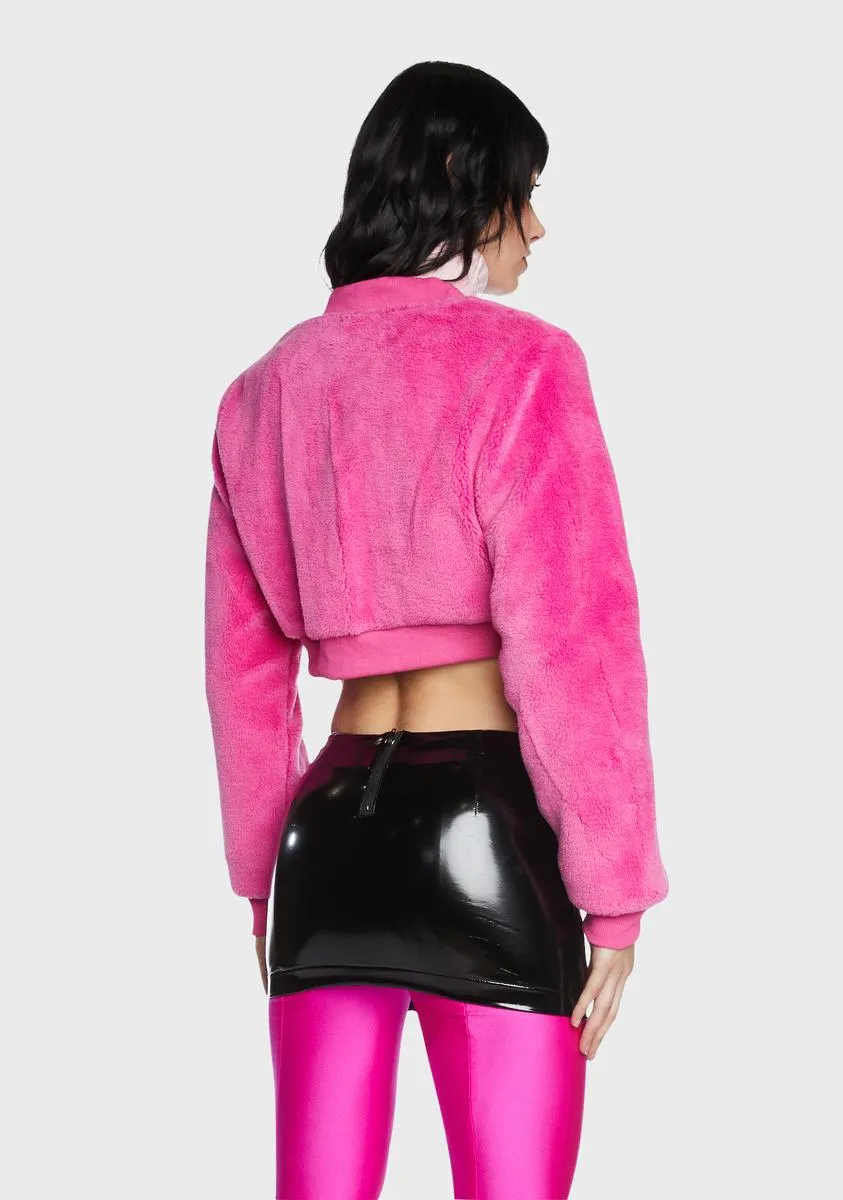 Magenta Must Come Down Cropped Jacket