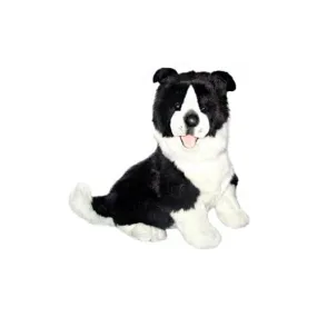 Medium Sitting Border Collie Life Like Quality Plush Stuffed Dog