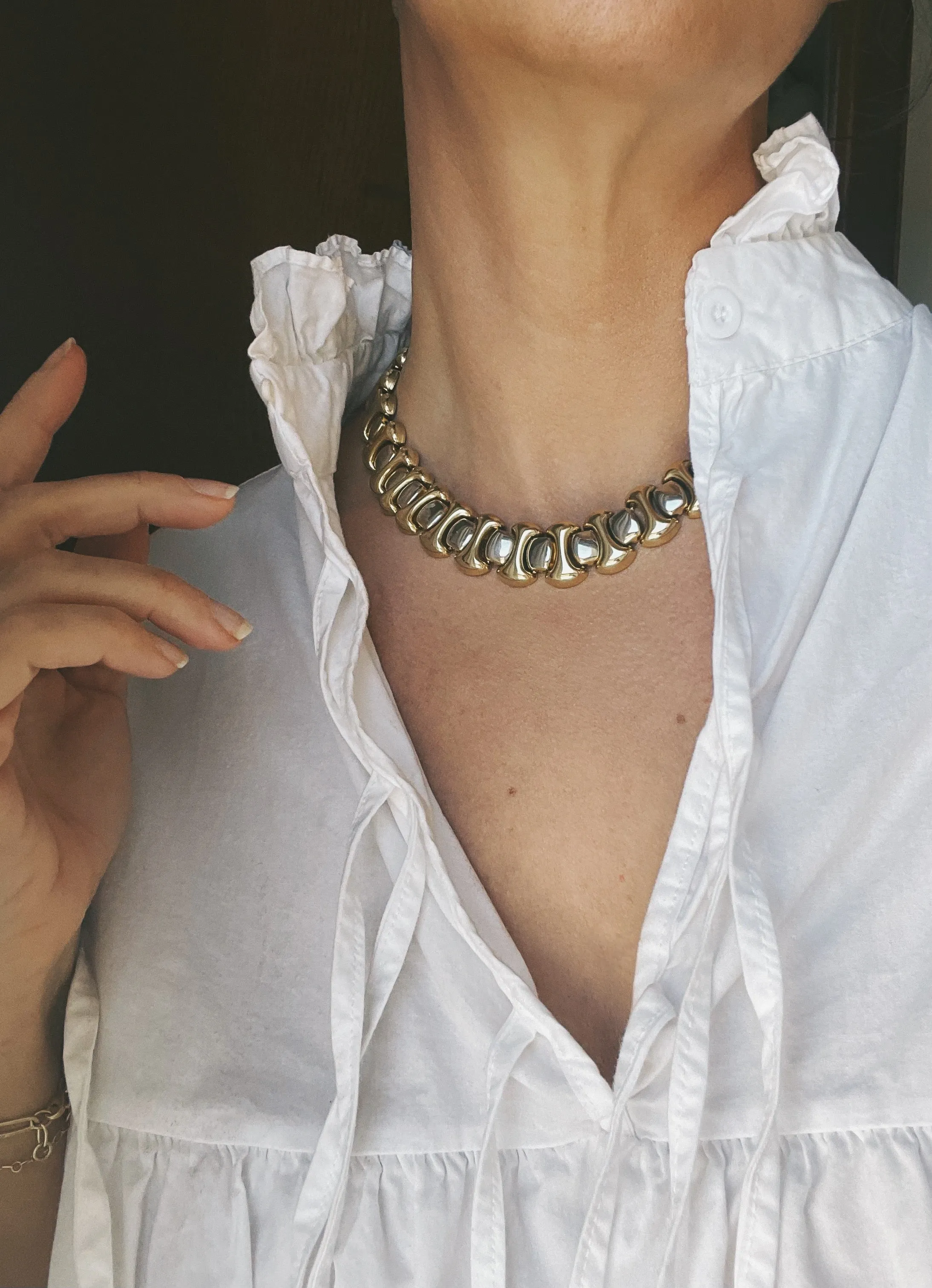 Mixed Metals Collar Necklace